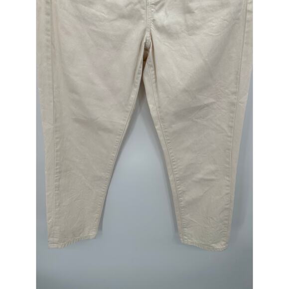 Garage Jeans Women Size 7 Cream Denim High Rise Straight Denim Cotton Pockets - Picture 3 of 8